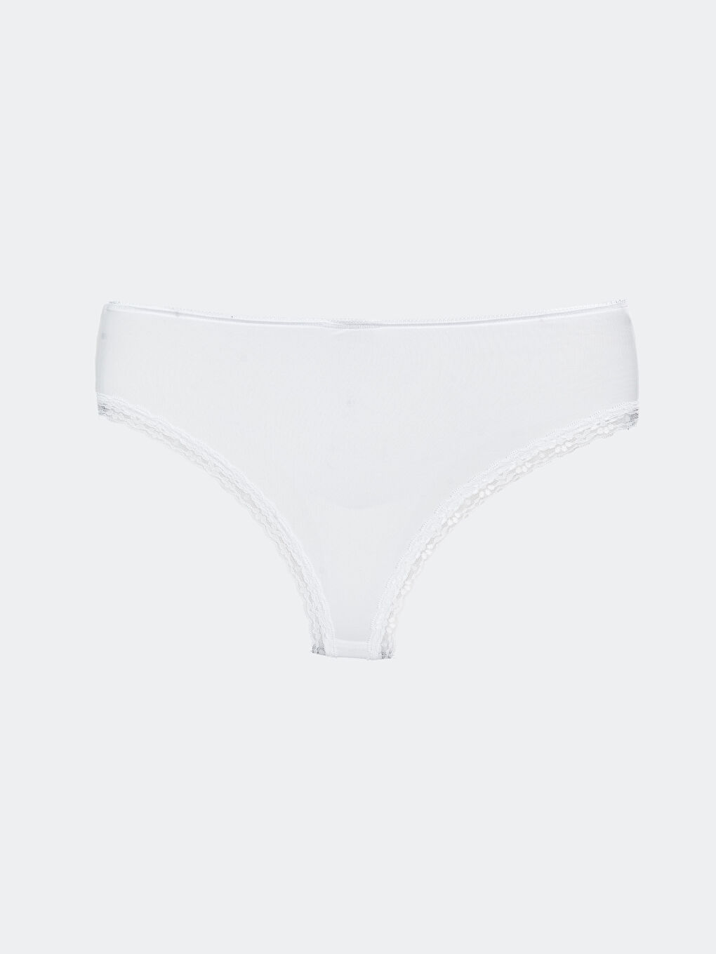 Beyaz Dantel Detaylı Brazilian Külot-1