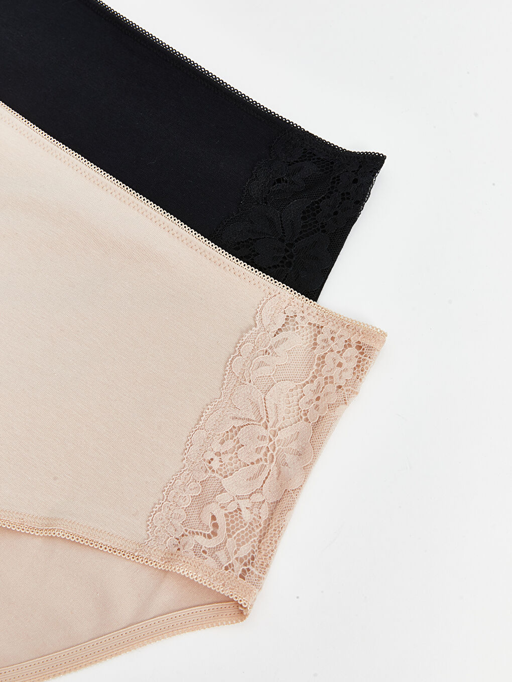 Lace Detailed Classic Knickers 2 Pack-2