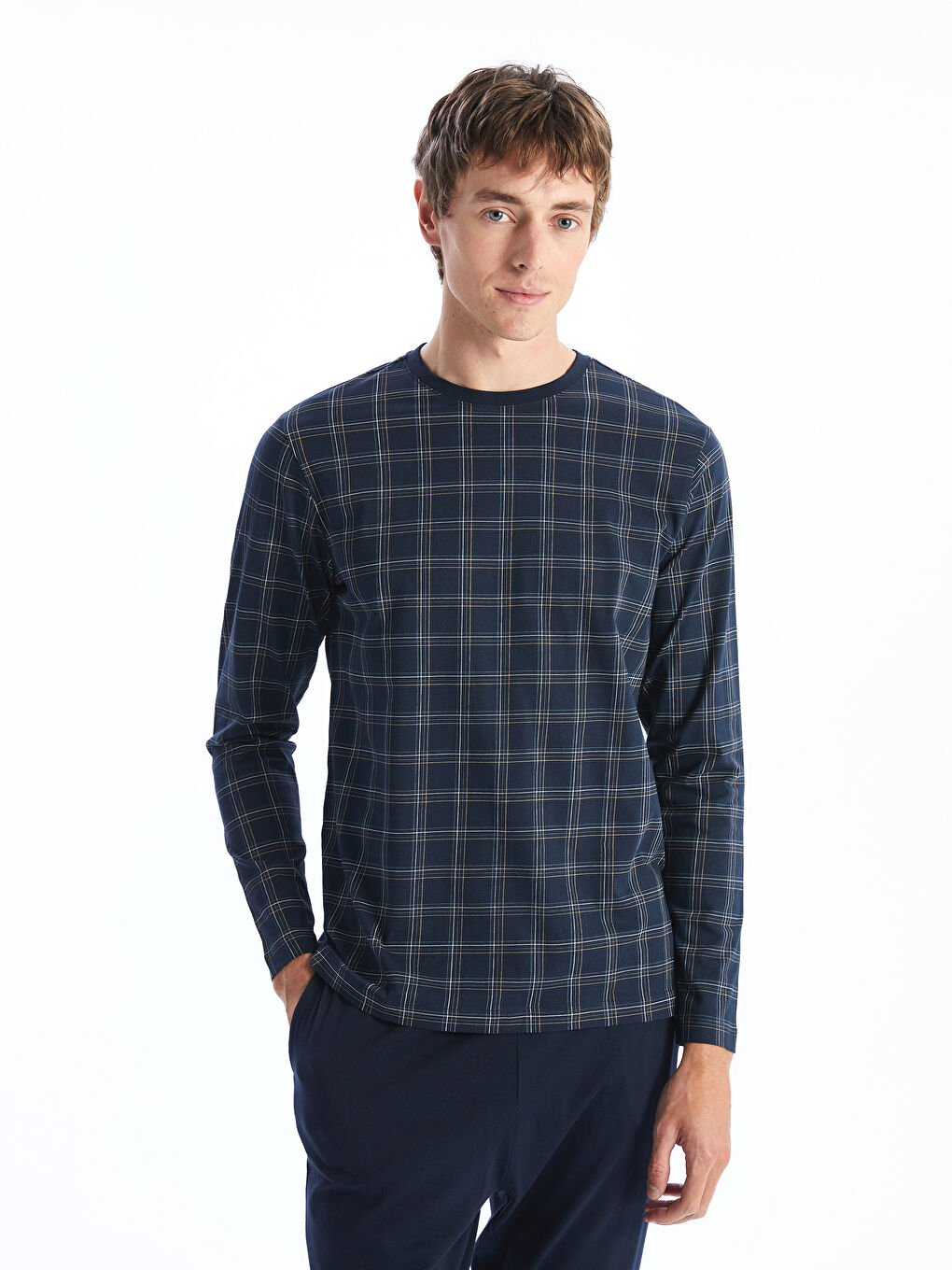 Ensemble de Pyjama Écossais Régulier pour Hommes-1