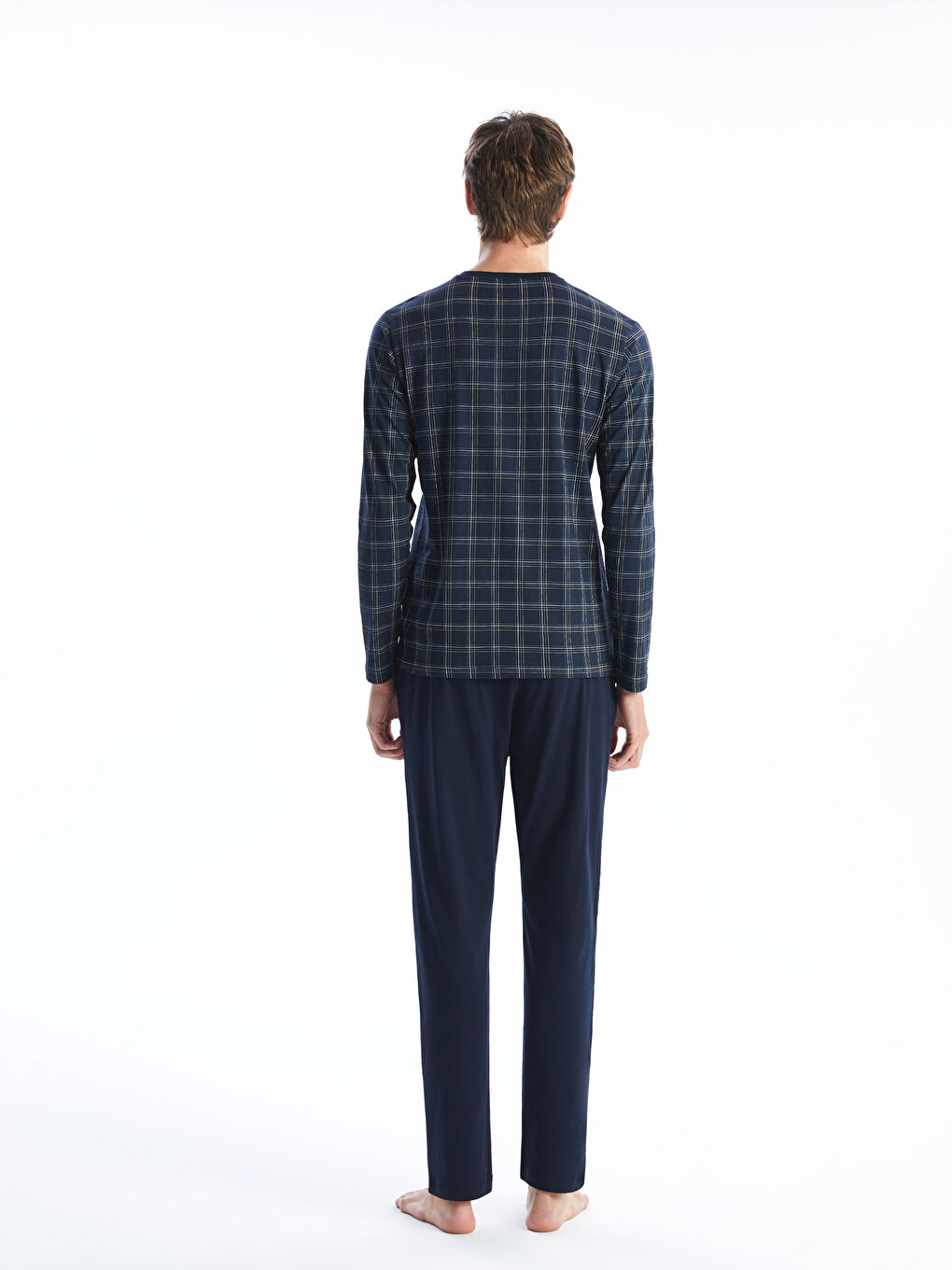 Ensemble de Pyjama Écossais Régulier pour Hommes-3