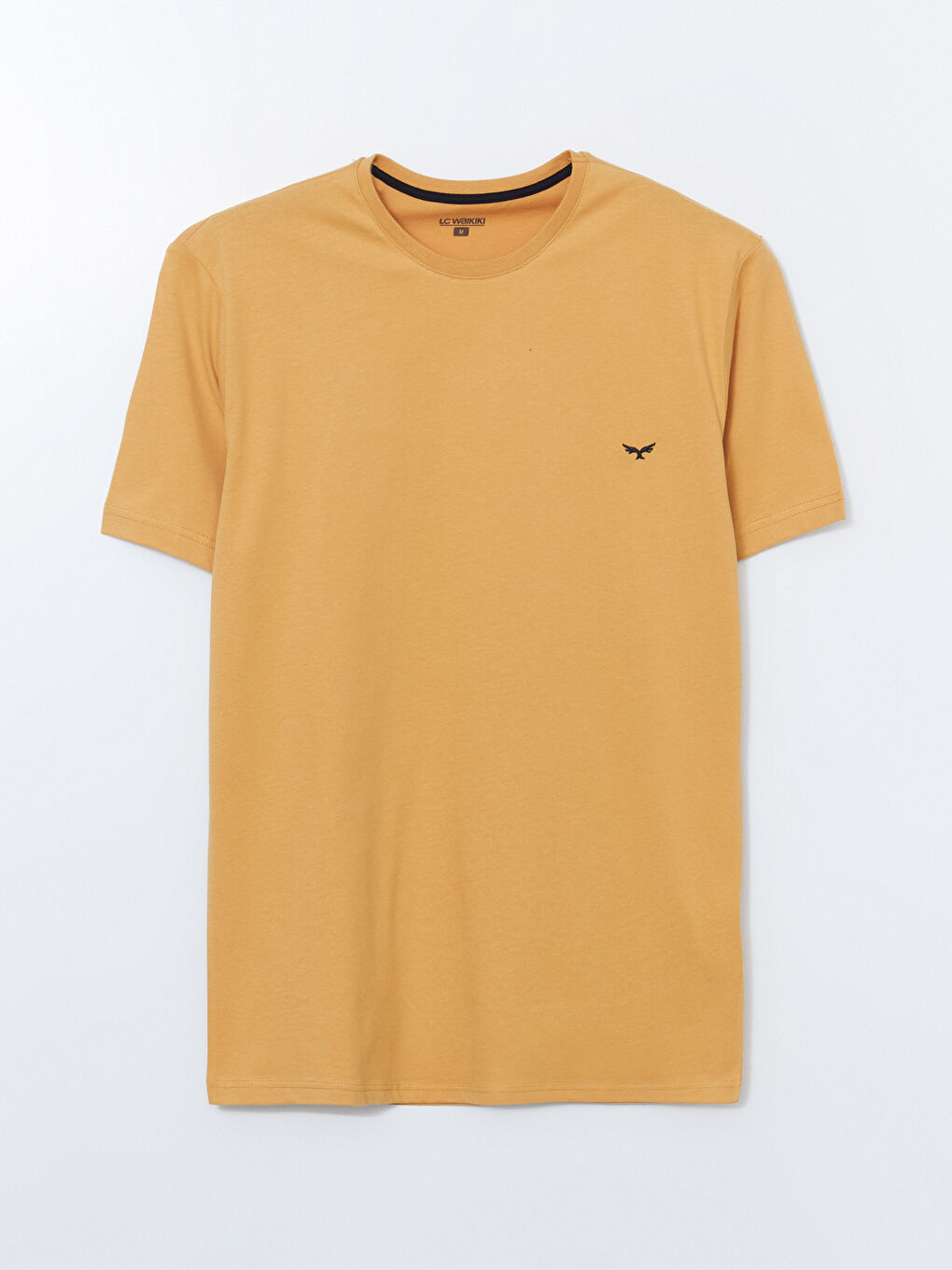 Sarı Bisiklet Yaka Kısa Kollu Erkek Pijama Üst