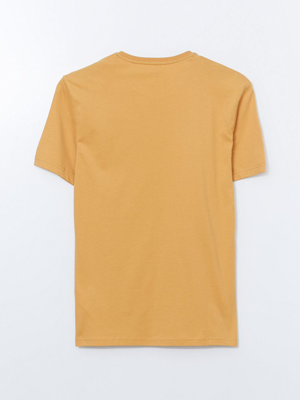 Sarı Bisiklet Yaka Kısa Kollu Erkek Pijama Üst-1