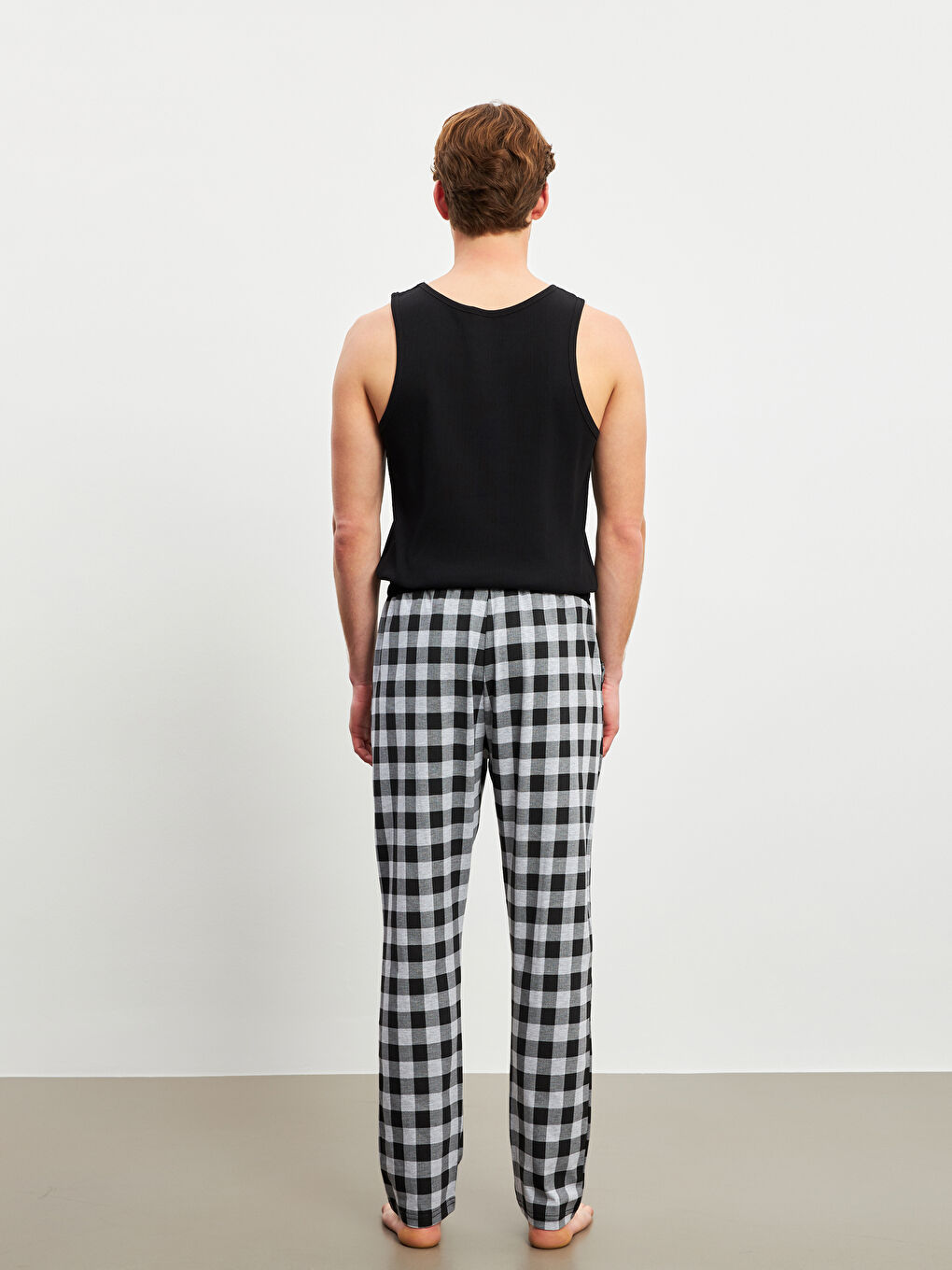 Standard Fit Plaid Men's Pajama Bottoms -S50450Z8-LQJ