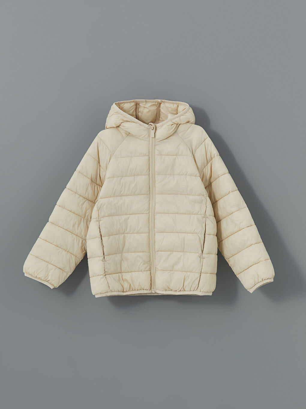 Kapüşonlu Kız Çocuk Şişme Mont