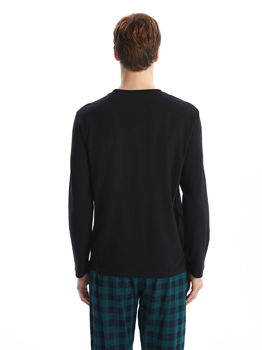 Crew Neck Long Sleeve Men's Pyjama Top -S50465Z8-CVL