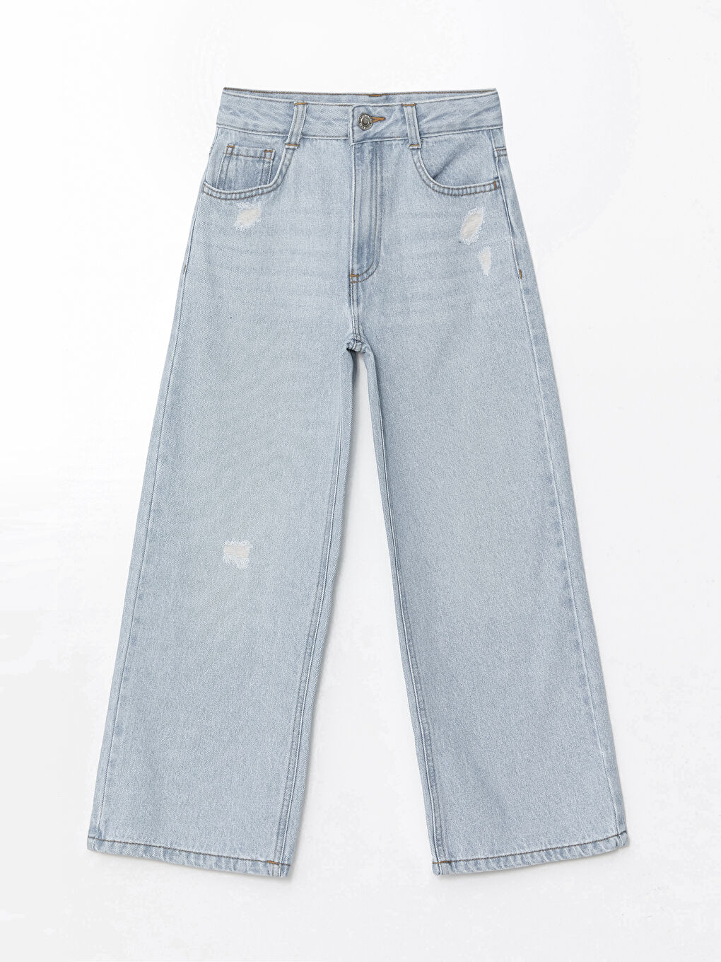 Girl's Jean Trousers with Adjustable Elastic Waist -S50466Z4-311