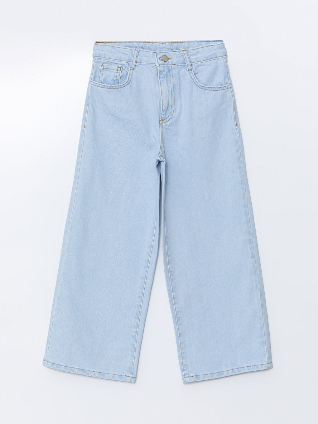 Jean fille avec taille élastiquée ajustable-2