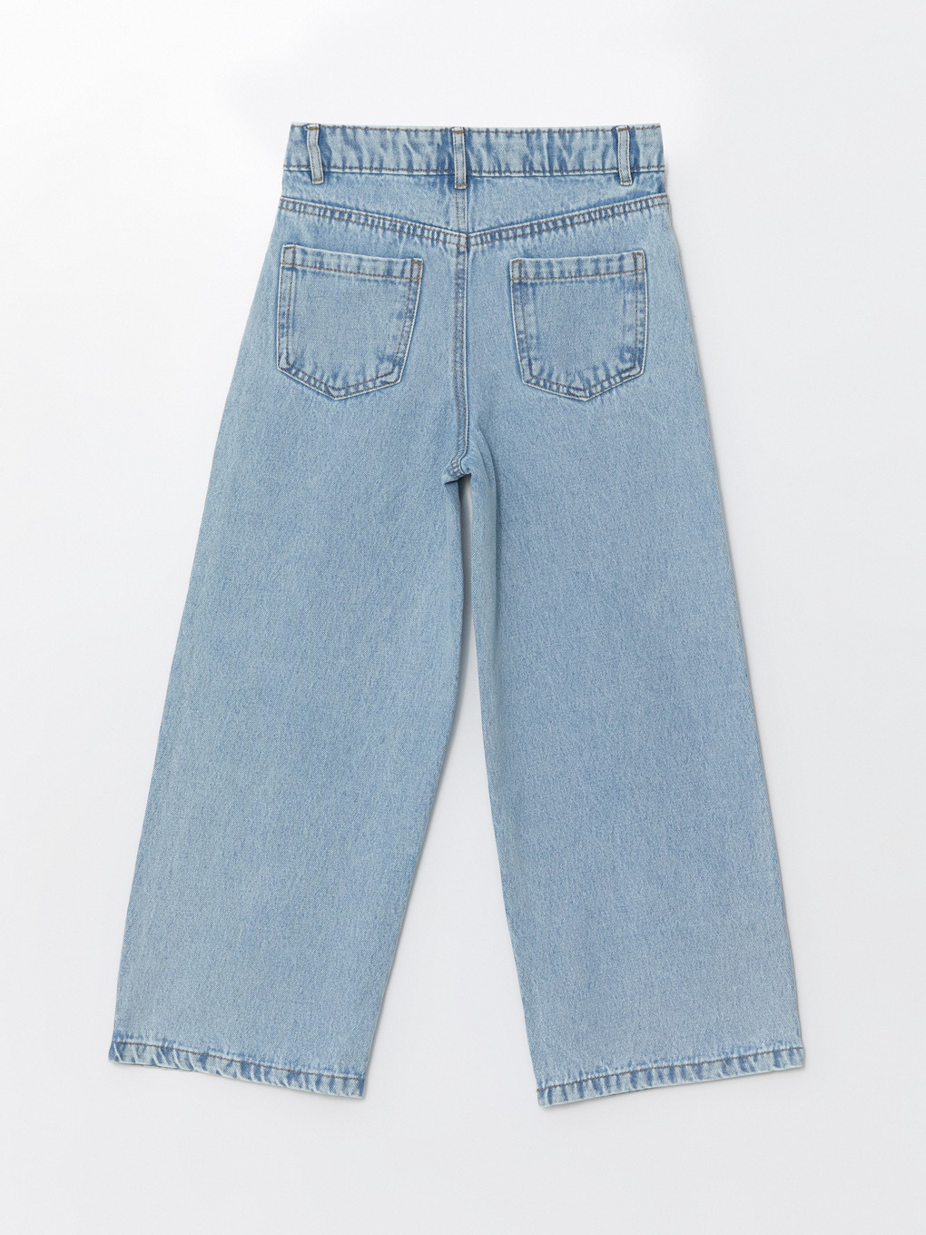 Jeans Baggy Fille Avec Motif Papillon - Denim élastique, Coupe Large, Style Y2K Streetwear (tailles 120 à 170)
