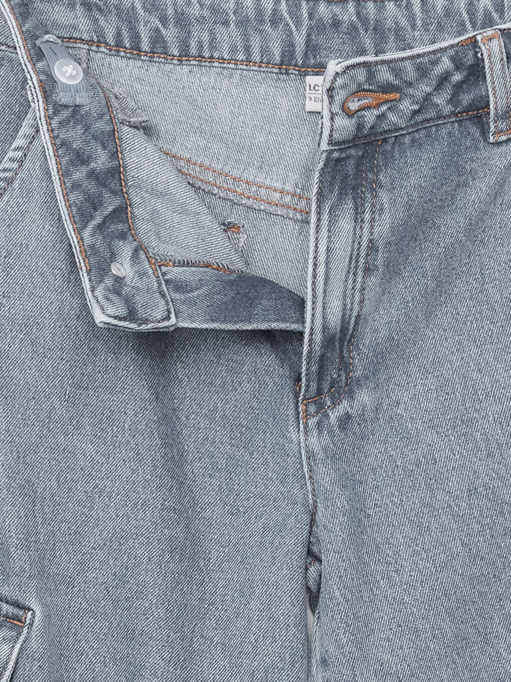 Mavi Wideleg Kız Çocuk Jean Pantolon-1