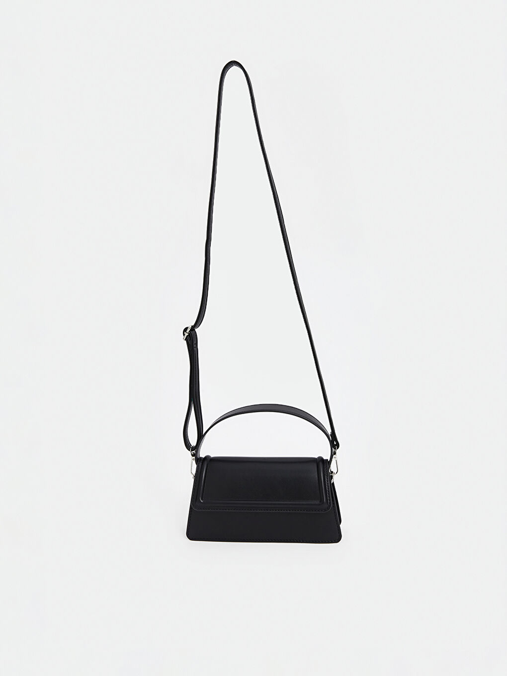 Siyah Ayarlanabilir Askılı Kadın Omuz Çantası-2