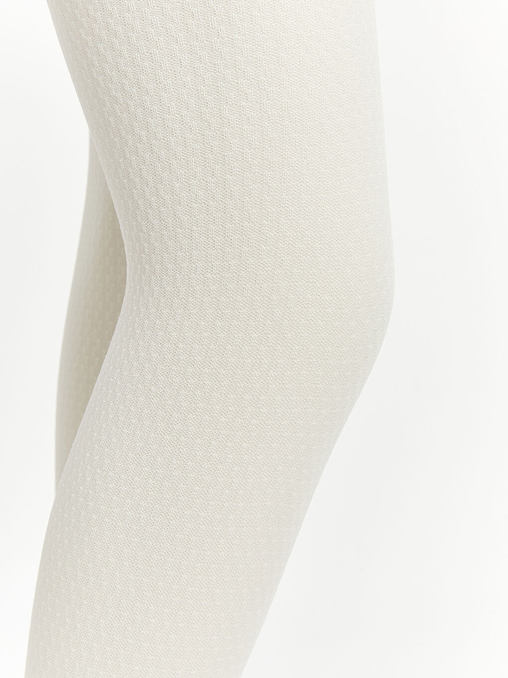 Ekru Desenli Kız Çocuk Külotlu Çorap-1