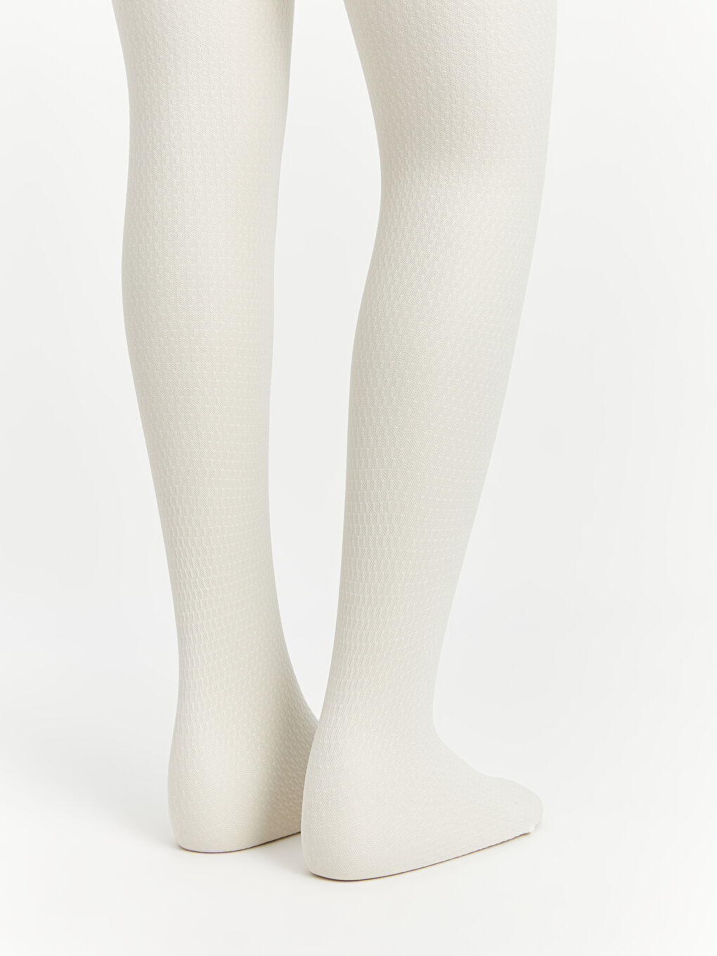 Ekru Desenli Kız Çocuk Külotlu Çorap-2