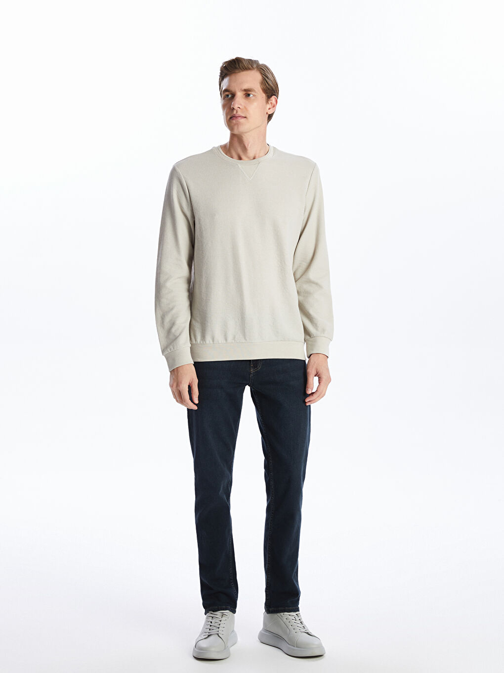 Crew Neck Long Sleeve Men's Sweatshirt -S50533Z8-YJ4