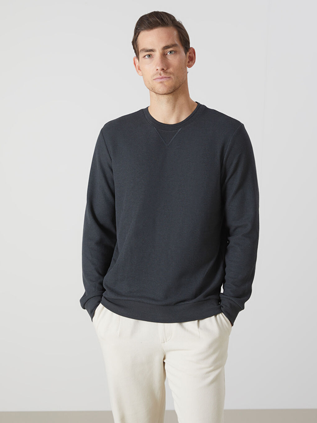 Crew Neck Long Sleeve Men's Sweatshirt -S50533Z8-YM6