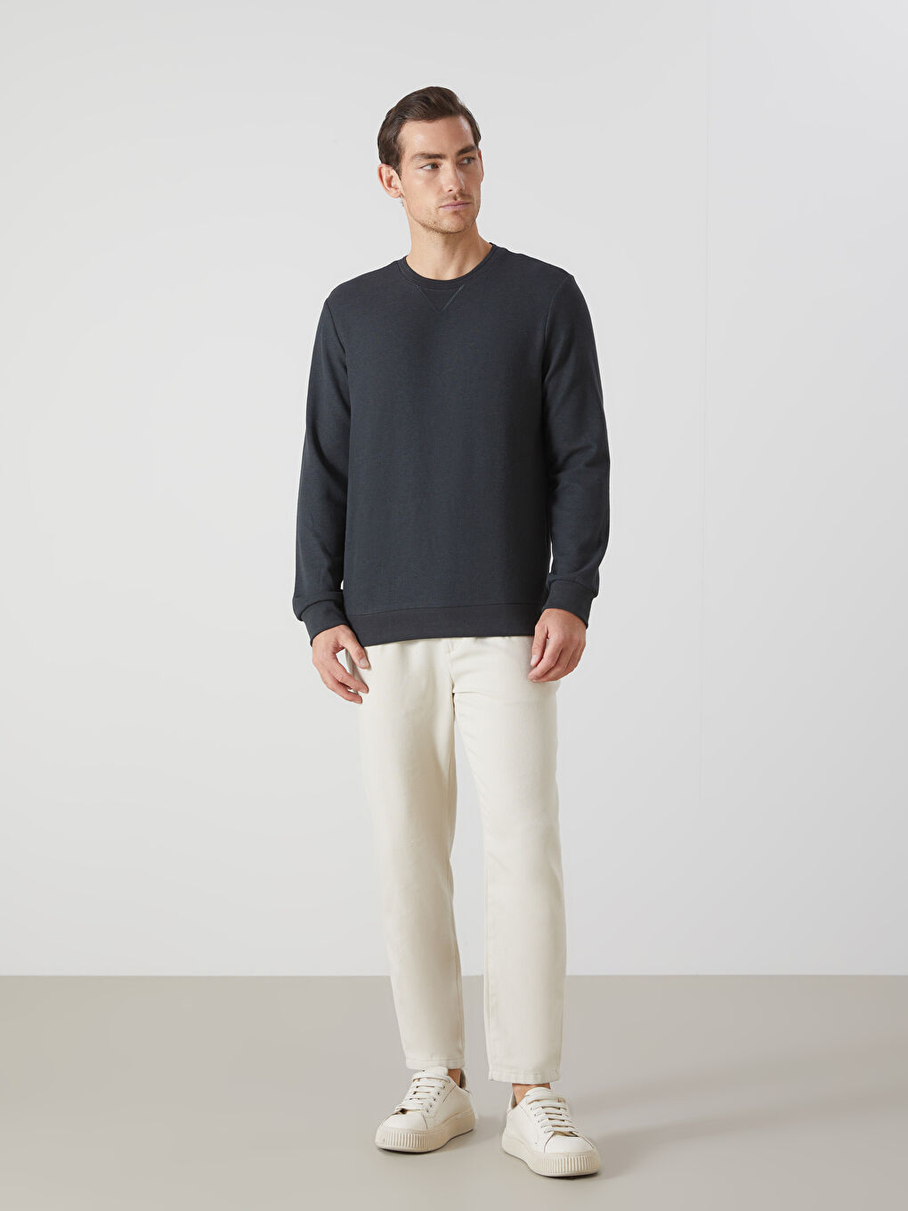 Crew Neck Long Sleeve Men's Sweatshirt -S50533Z8-YM6