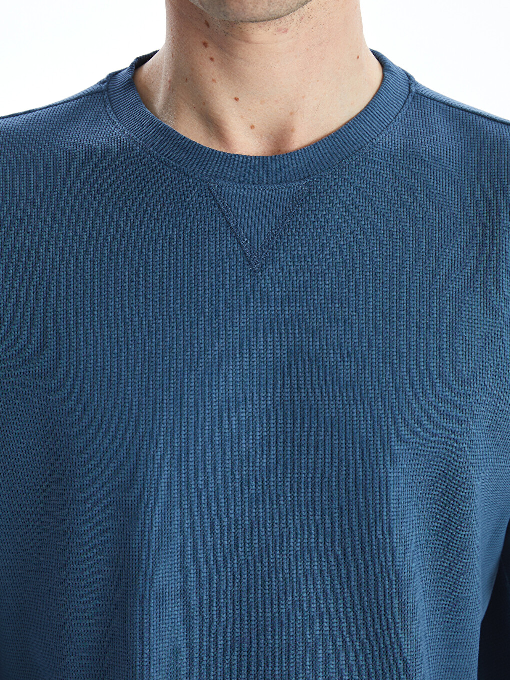 Bisiklet Yaka Uzun Kollu Erkek Sweatshirt-2