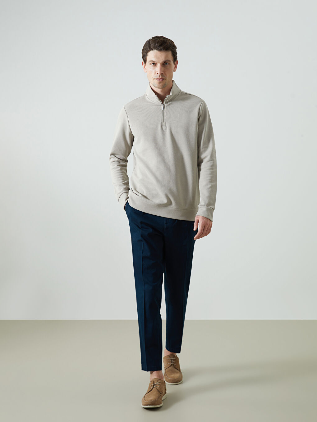Turtle Neck Long Sleeve Men's Sweatshirt -S50536Z8-SJJ