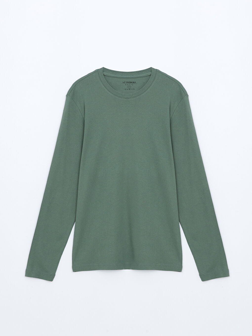 Crew Neck Long Sleeve Combed Cotton Men's T-shirt -S50538Z8-QA5