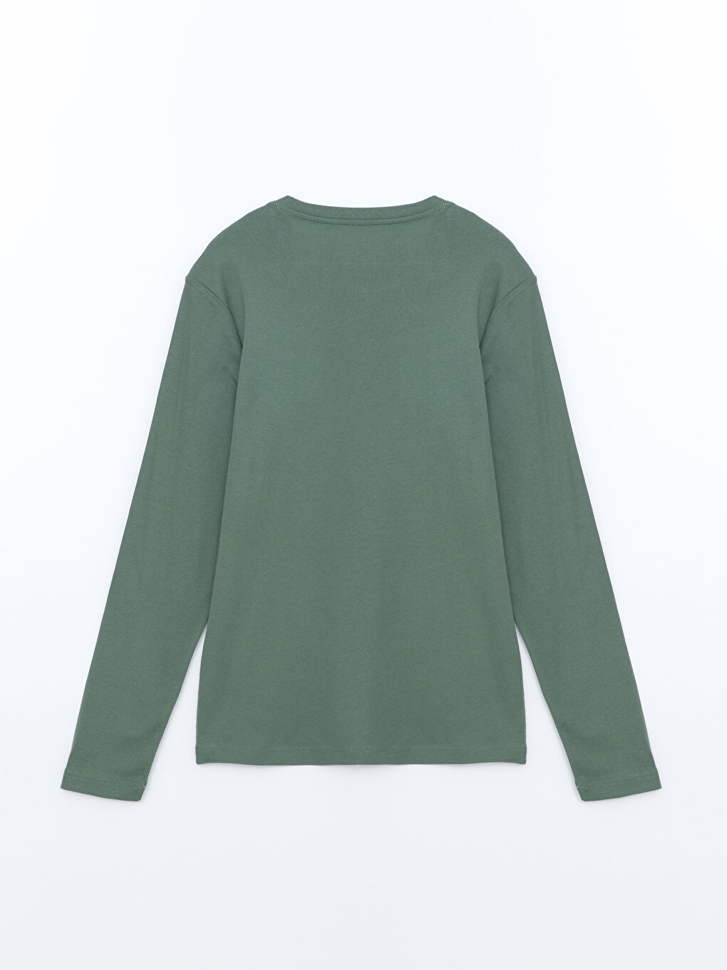 Crew Neck Long Sleeve Combed Cotton Men's T-shirt -S50538Z8-QA5