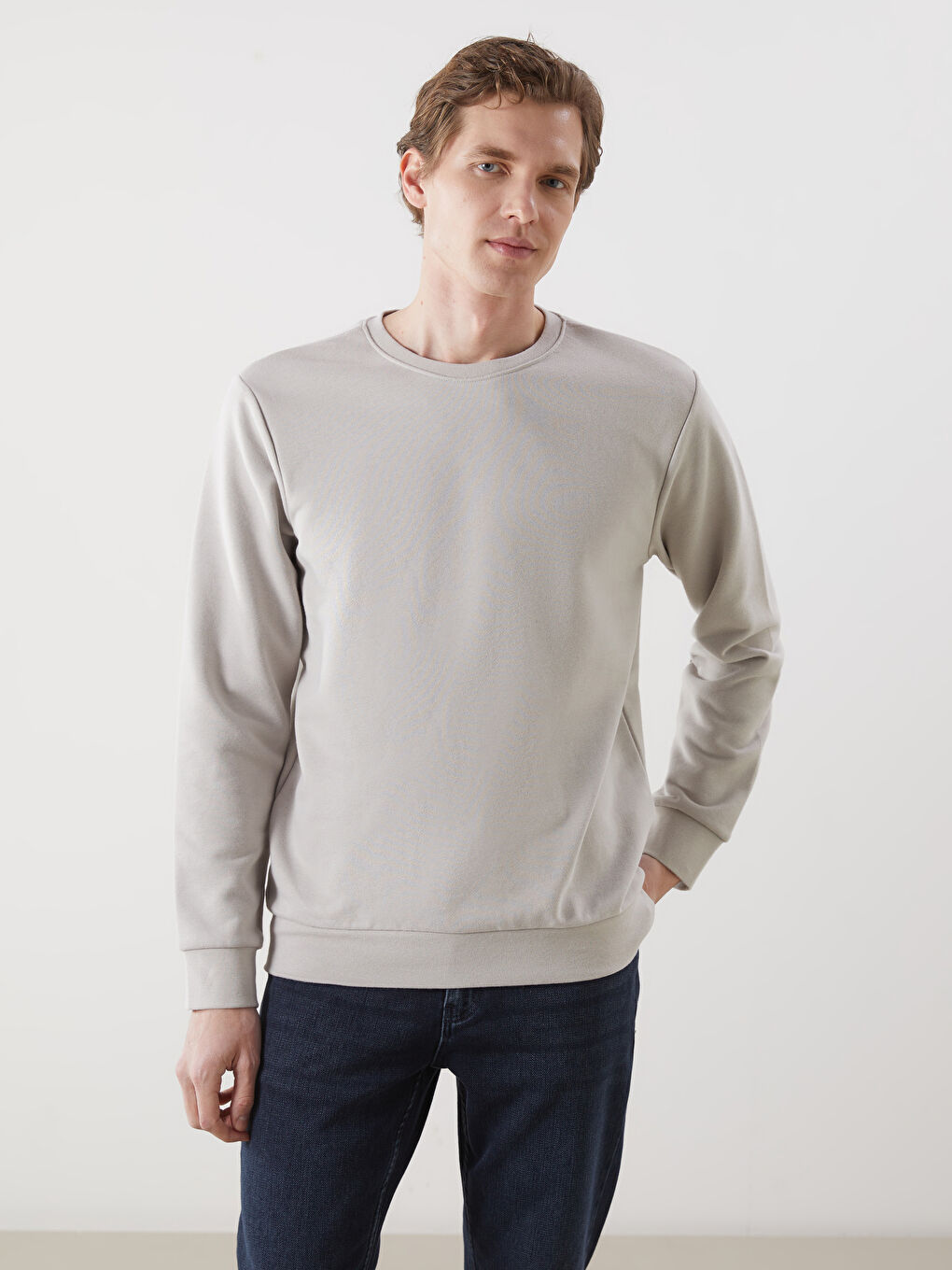Crew Neck Long Sleeve Men's Sweatshirt -S50539Z8-FMC