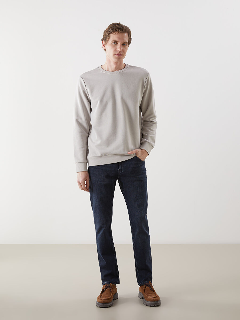 Crew Neck Long Sleeve Men's Sweatshirt -S50539Z8-FMC