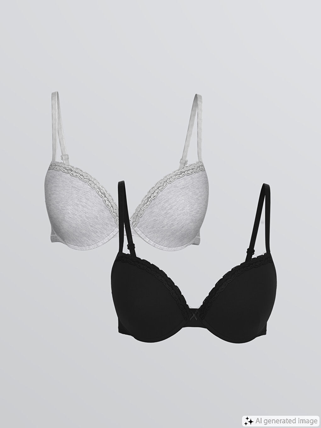 Wired Non Padded Plain T-Shirt Bra 2 Pack -S50546Z8-CVL