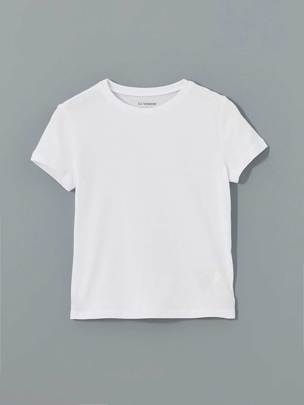 Crew Neck Plain Combed Cotton Girls T-Shirt -S50548Z4-Q6K
