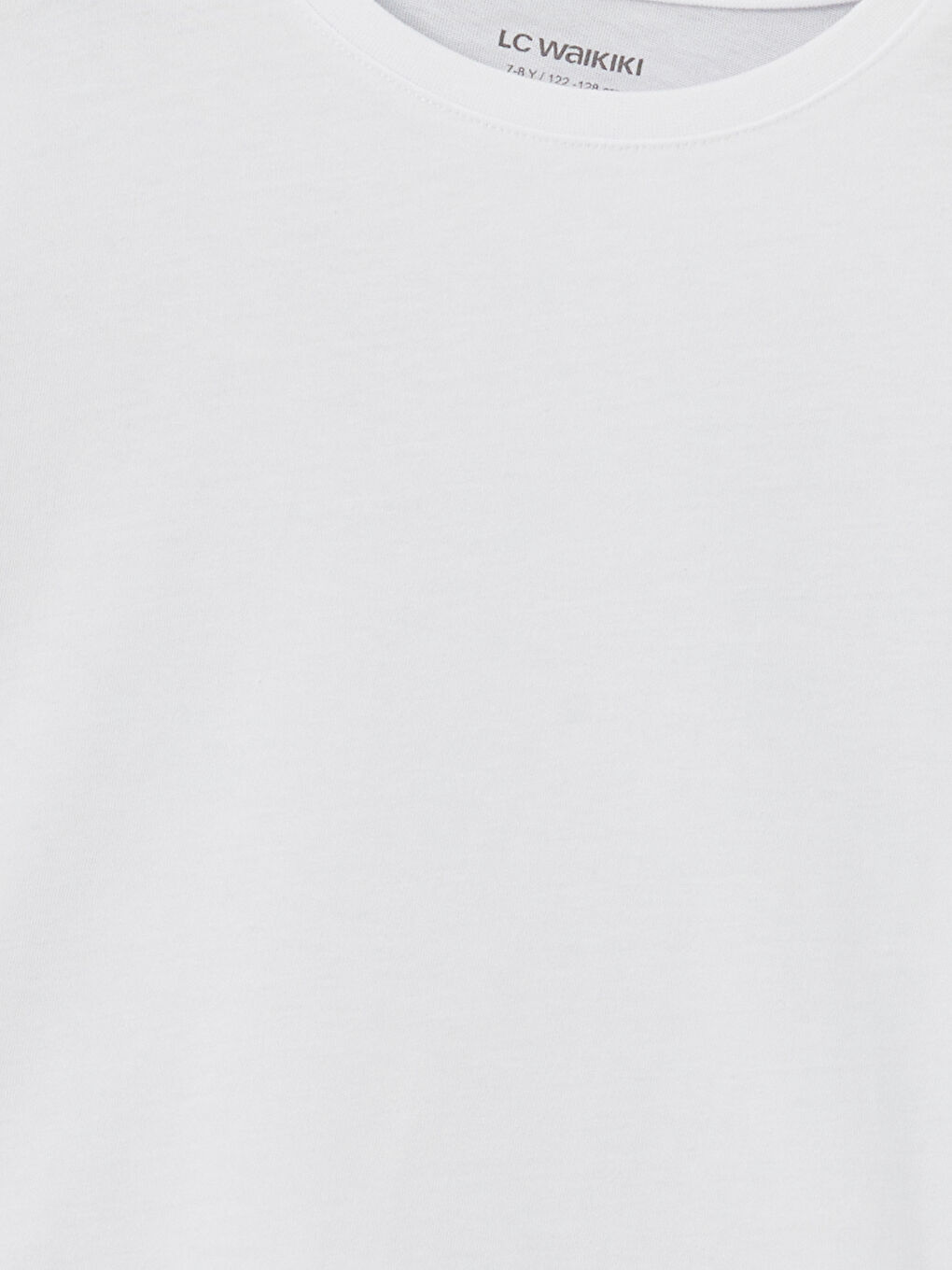 Crew Neck Plain Combed Cotton Girls T-Shirt -S50548Z4-Q6K