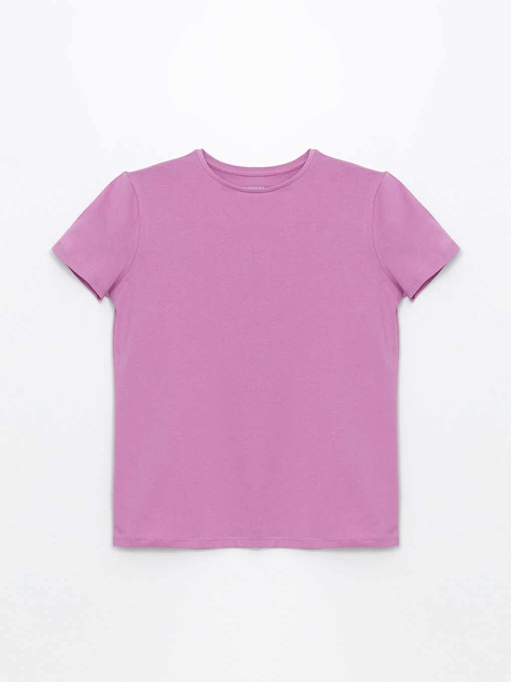 Crew Neck Plain Combed Cotton Girls T-Shirt -S50548Z4-YNL