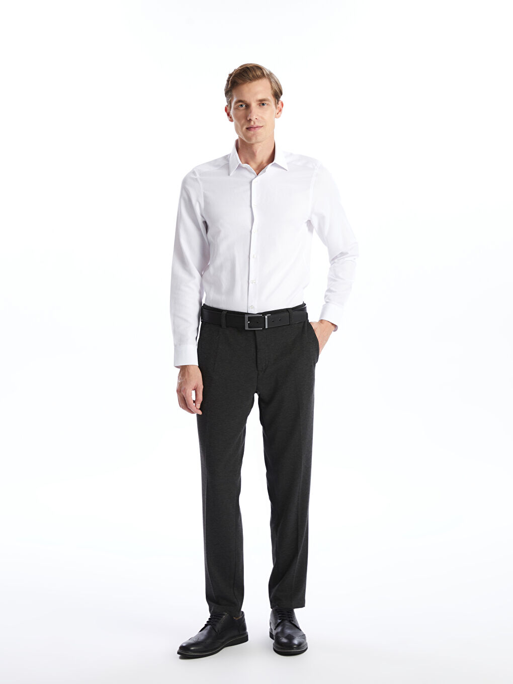 Antrasit Dar Kalıp Erkek Chino Pantolon