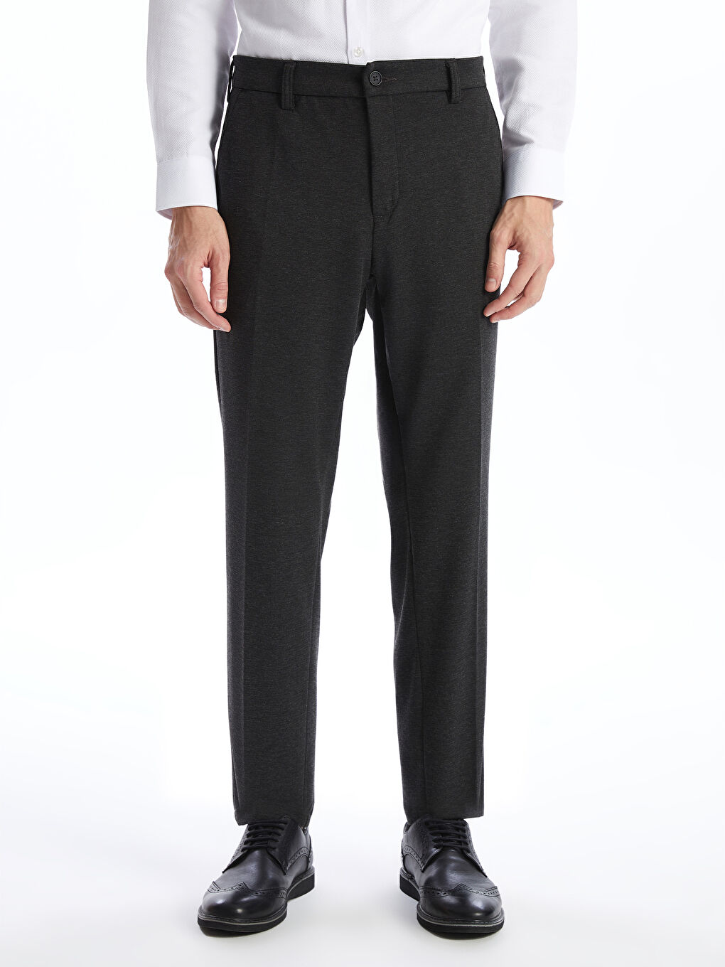 Antrasit Dar Kalıp Erkek Chino Pantolon-1