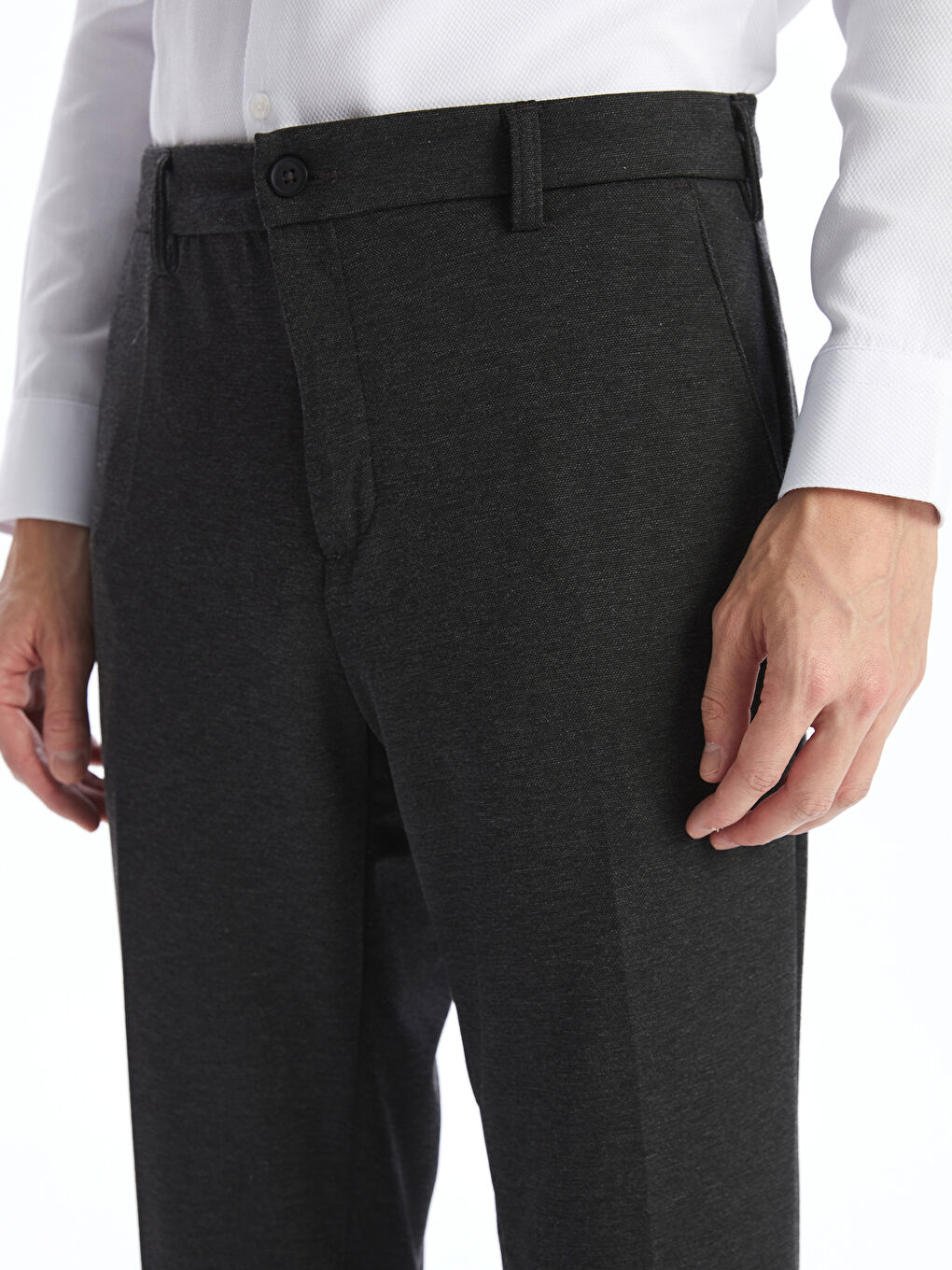 Antrasit Dar Kalıp Erkek Chino Pantolon-2
