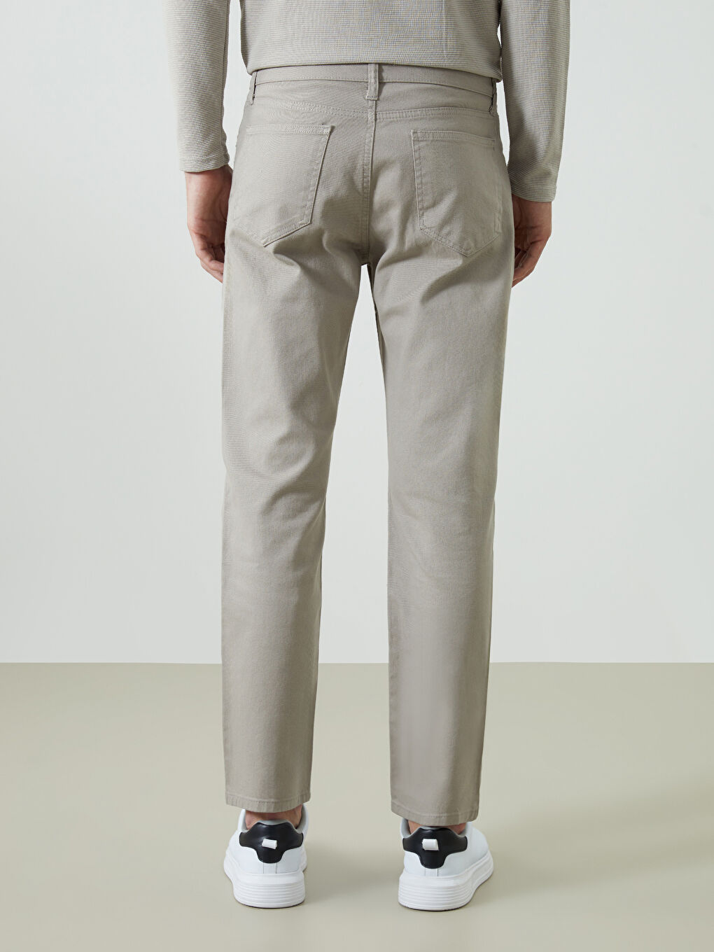 LCWAIKIKI Basic Bej Standart Kalıp Gabardin Erkek Chino Pantolon - 3