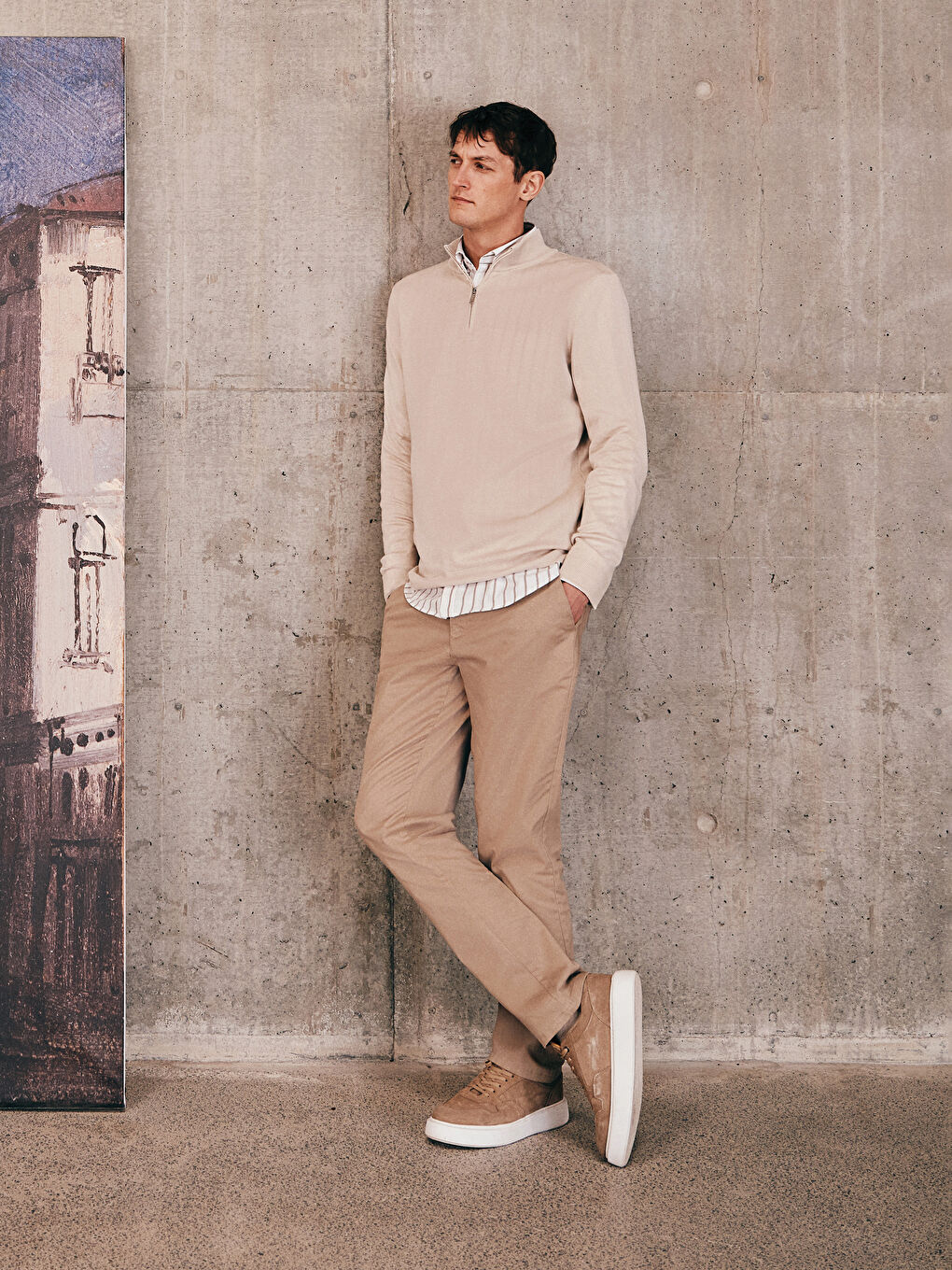 LCWAIKIKI Classic Bej Standart Kalıp Erkek Chino Pantolon