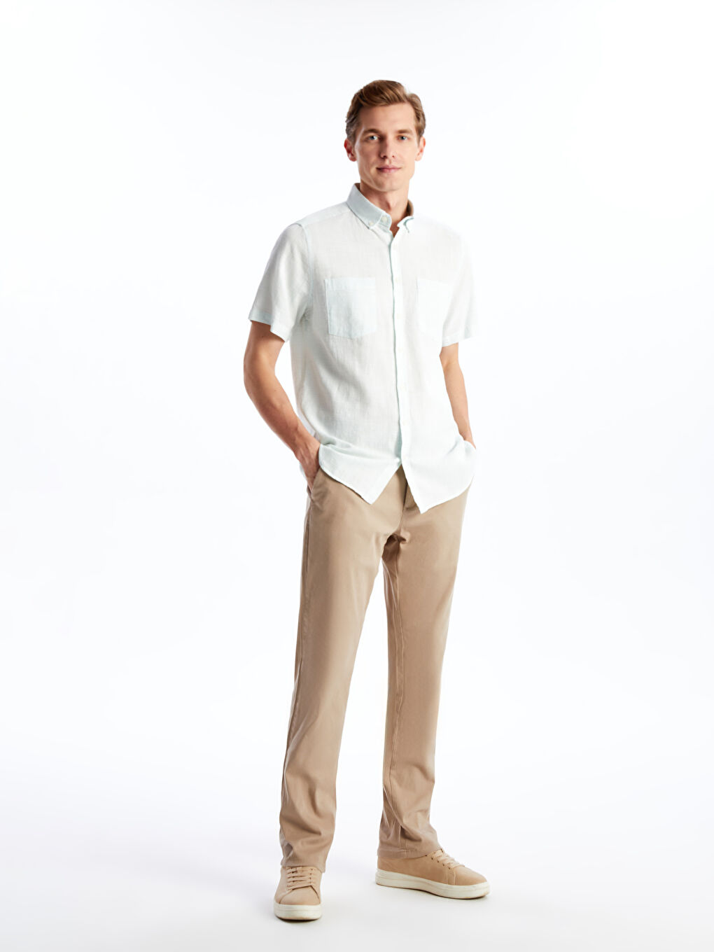 LCWAIKIKI Classic Bej Standart Kalıp Erkek Chino Pantolon - 2