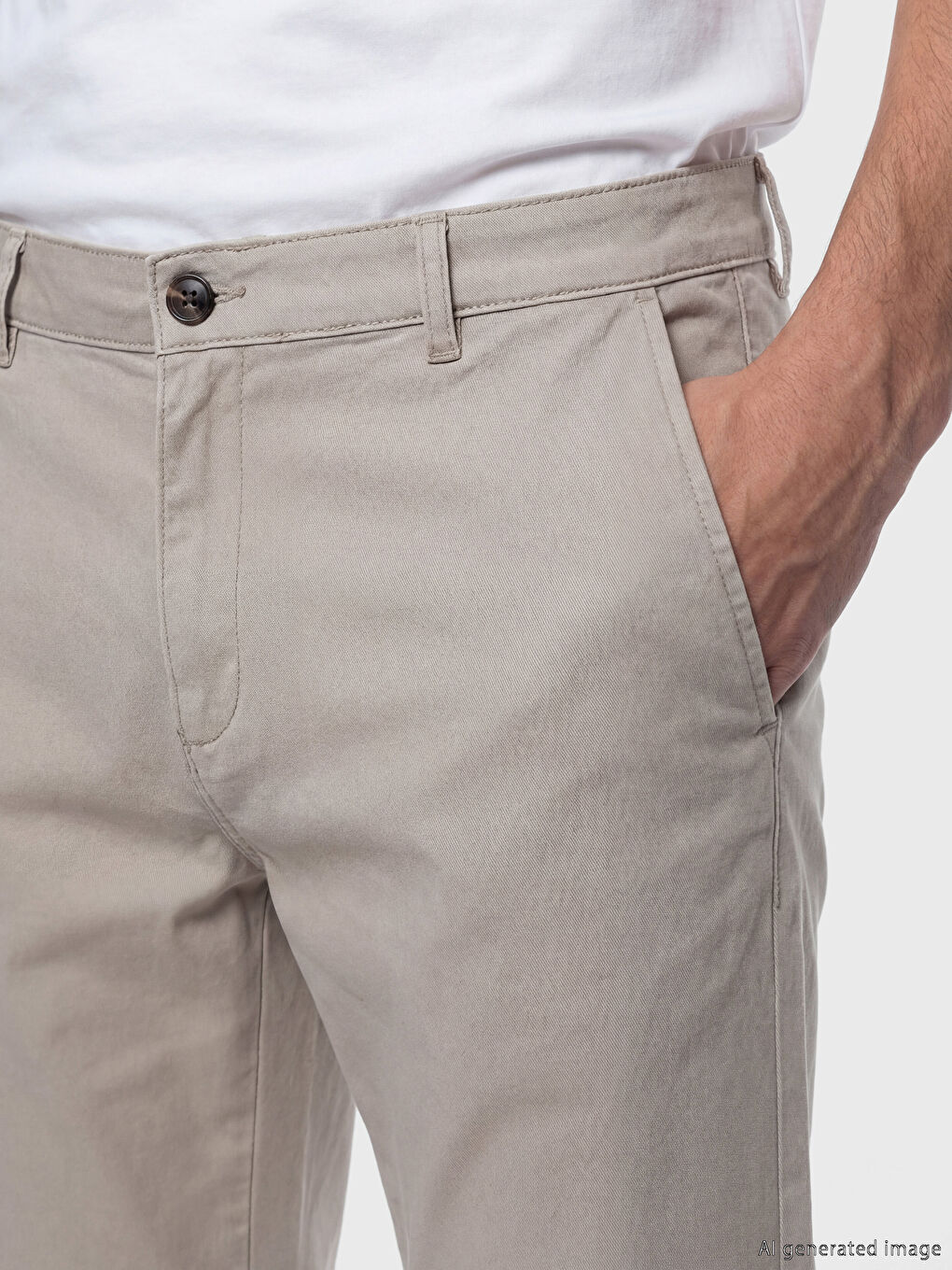 Standart Kalıp Erkek Chino Pantolon-2