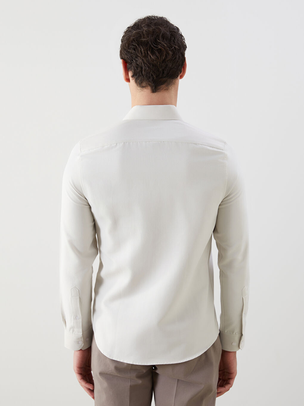 Slim Fit Long Sleeve Oxford Men's Shirt -S50570Z8-CV3