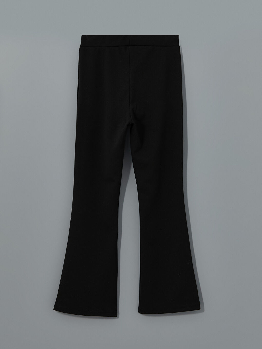 Siyah Beli Lastikli İspanyol Paça Kız Çocuk Tayt-1