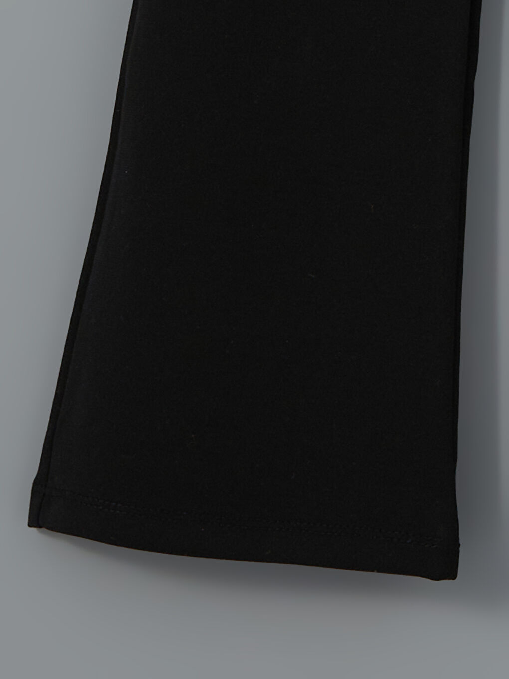 Siyah Beli Lastikli İspanyol Paça Kız Çocuk Tayt-2