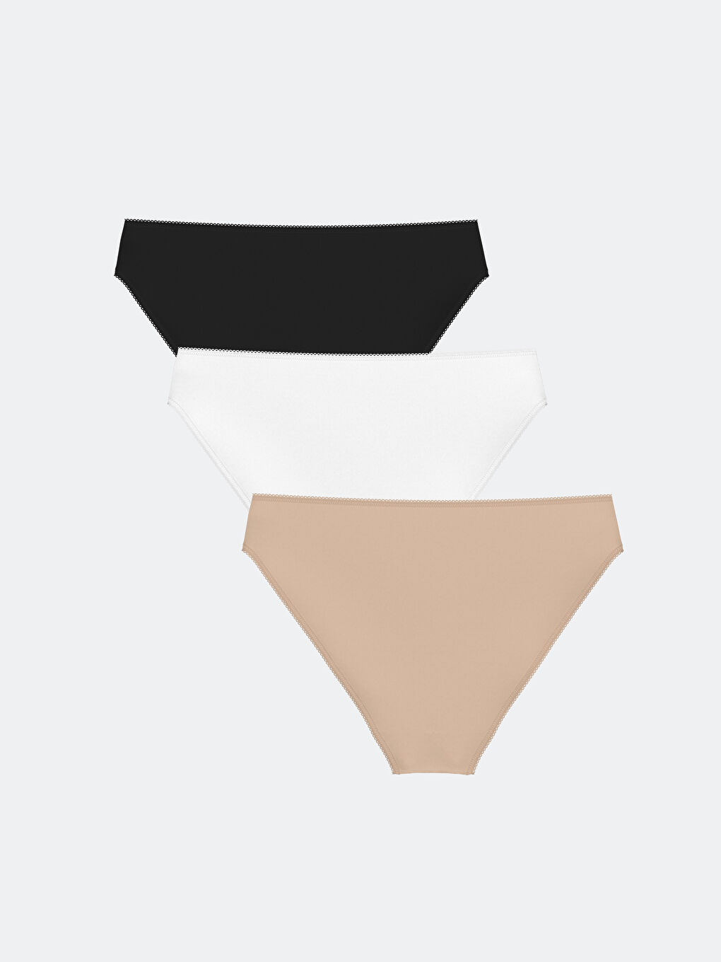LCW DREAM Pembe Düz Bikini Külot 3'lü Paket - 1