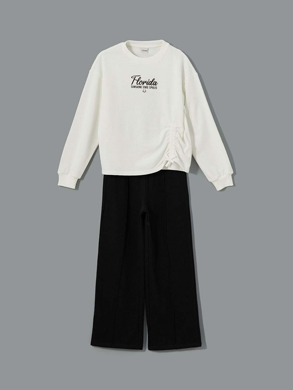 Crew Neck Girls' Sweatshirt and Sweatpants -S50597Z4-FDH