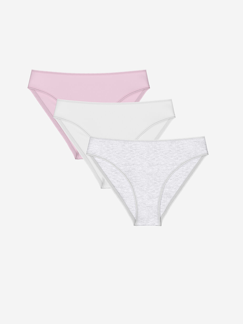 LCW DREAM Pembe Düz Bikini Külot 3'lü Paket