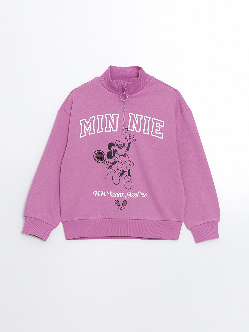 Pembe Minnie Mouse Baskılı Kız Çocuk Sweatshirt