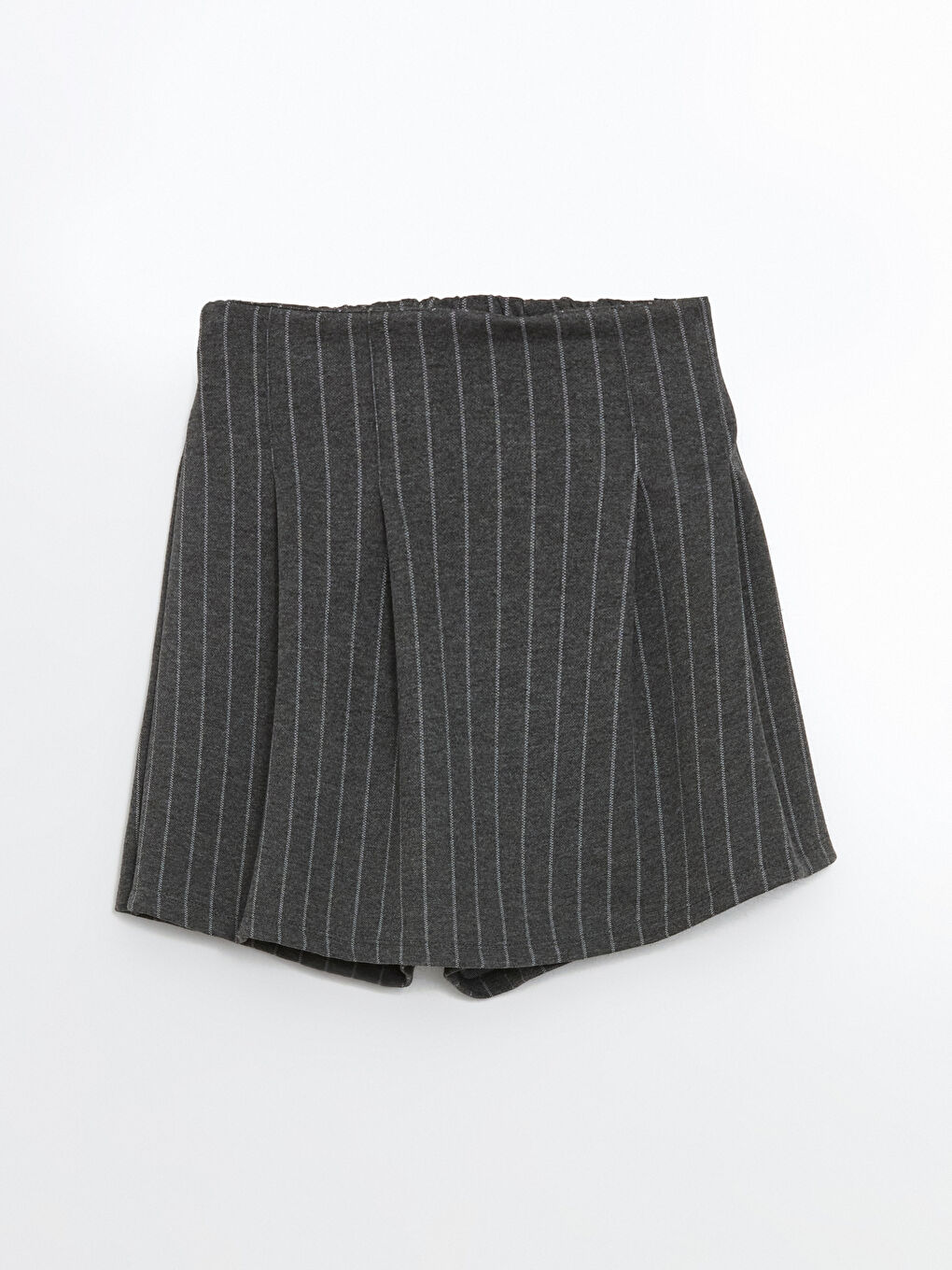 Antrasit Beli Lastikli Kız Çocuk Şort Etek