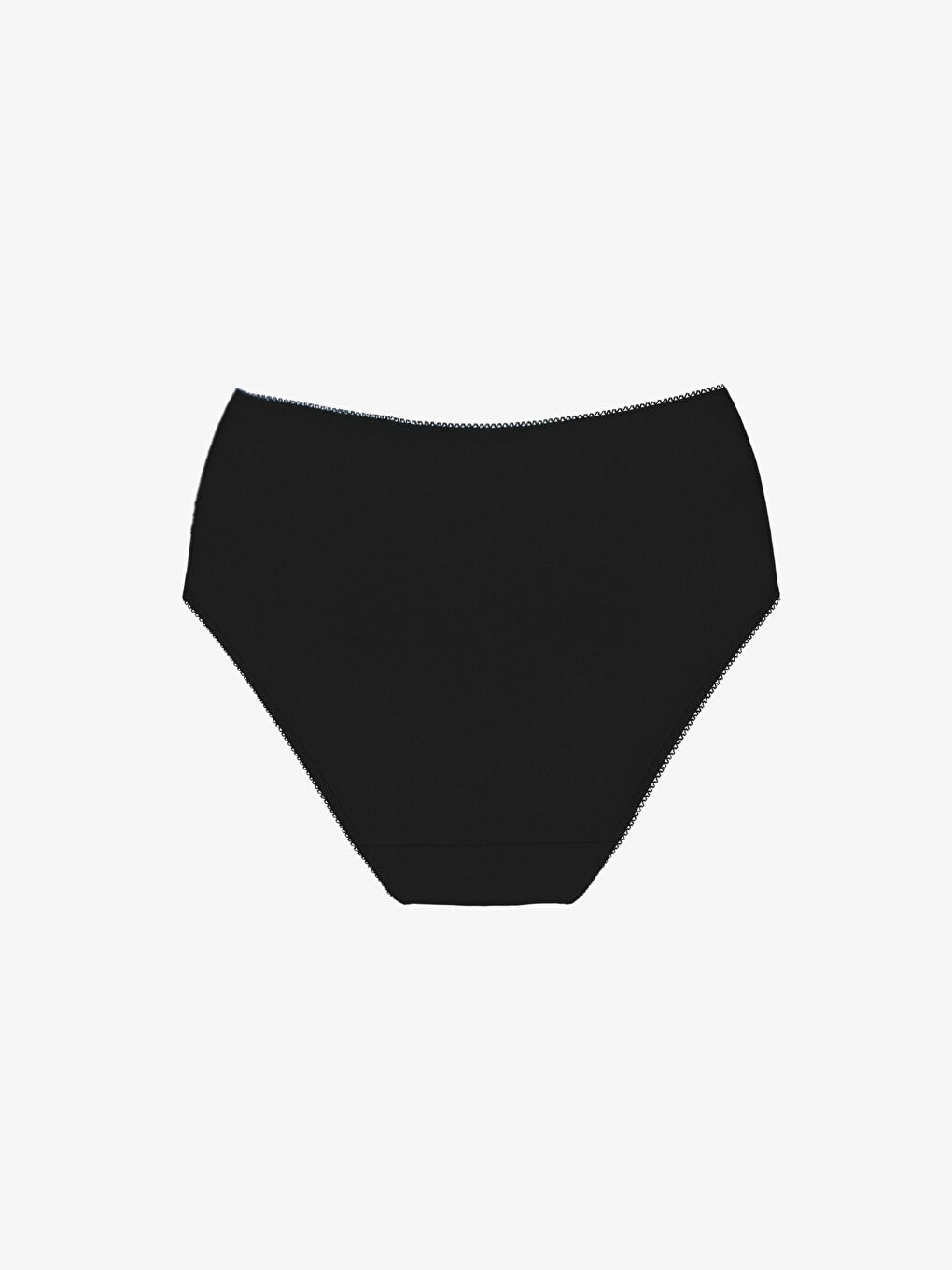 Siyah Yüksek Bel Düz Klasik Külot-1