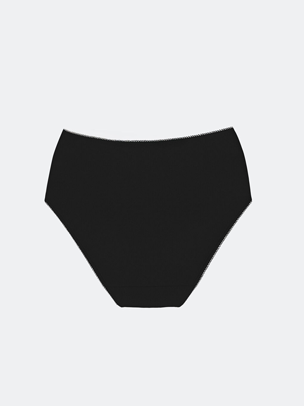 Siyah Yüksek Bel Düz Klasik Külot-1