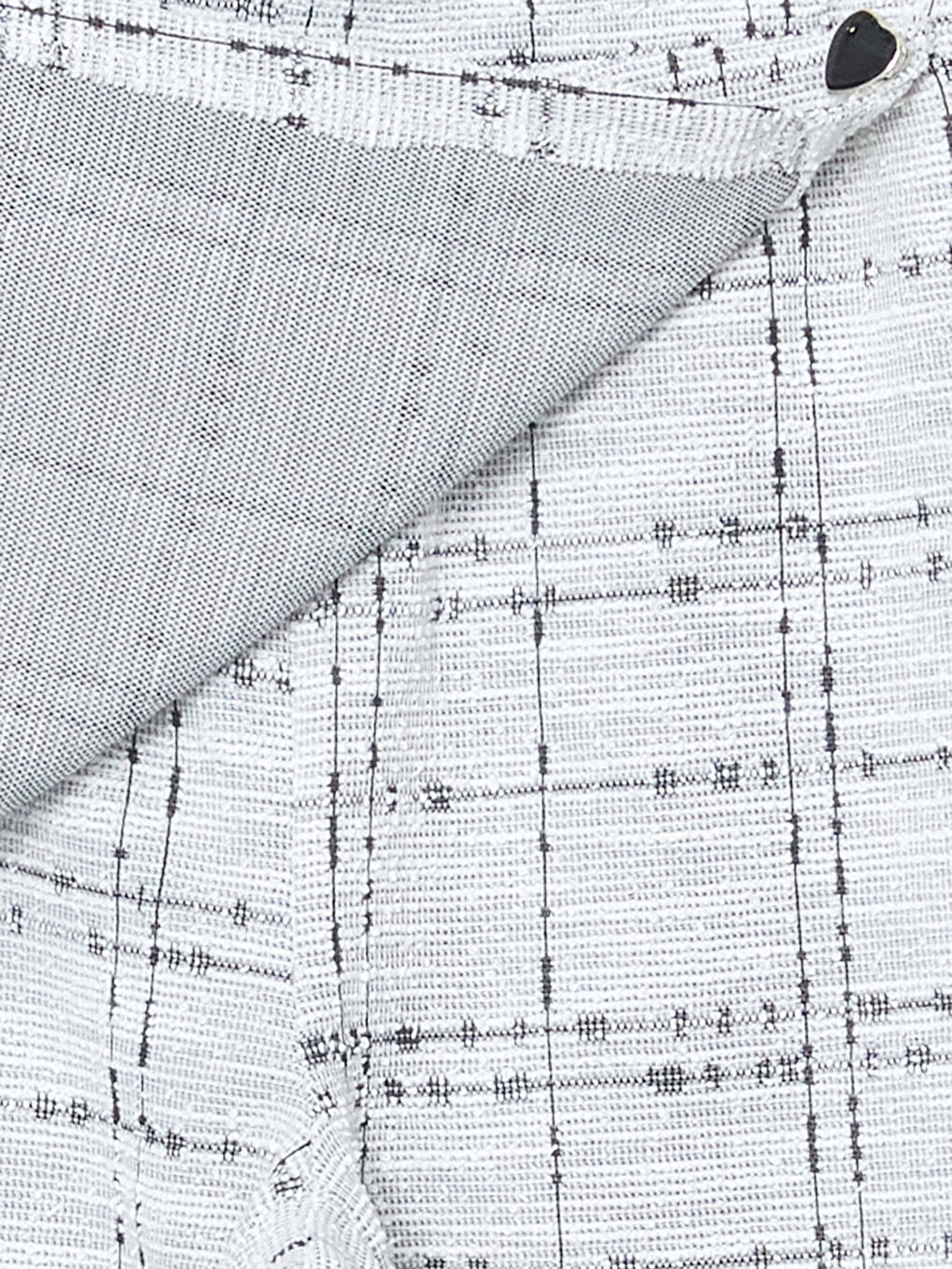 Ekru Beli Lastikli Ekose Tüvit Kız Çocuk Şort Etek-2