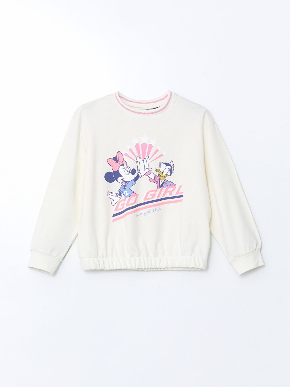 Crew Neck Minnie Mouse Printed Girls' Sweatshirt -S50698Z4-FDH