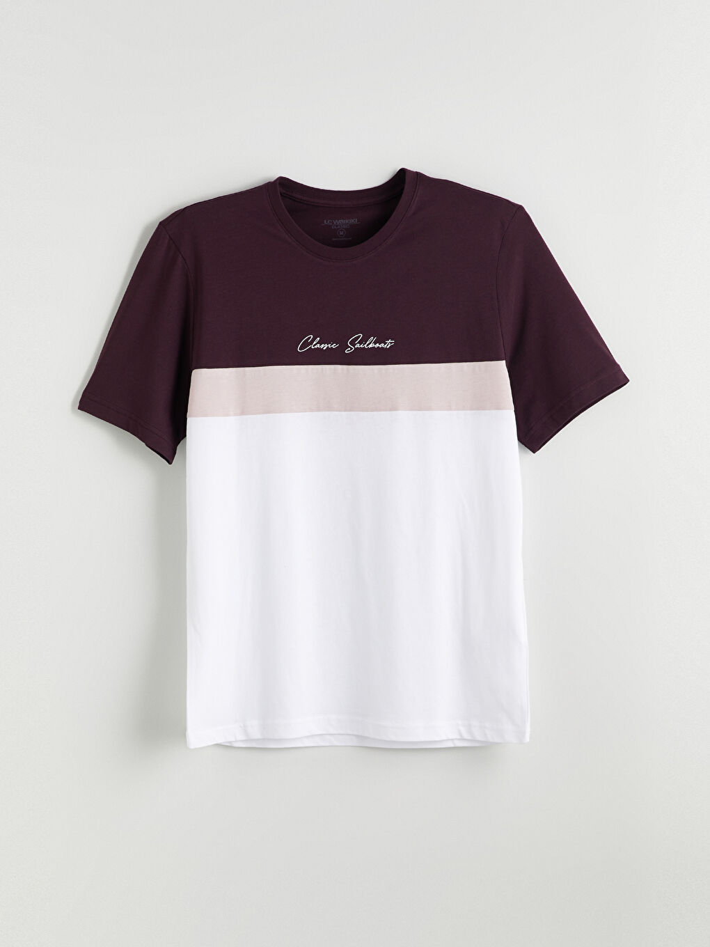 Crew Neck Short Sleeve Color Block Men's T-Shirt -S50769Z8-YHP