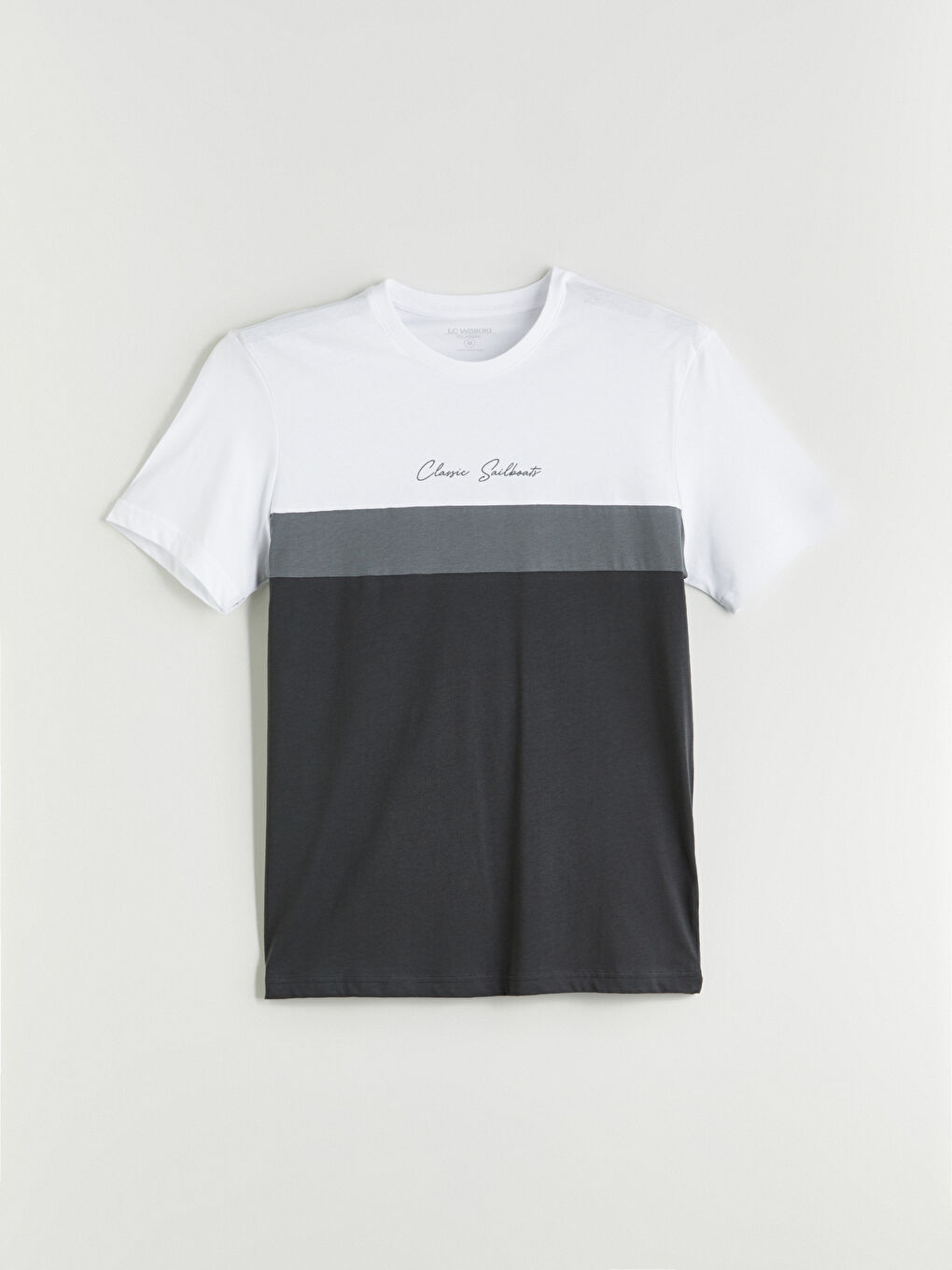 Crew Neck Short Sleeve Color Block Men's T-Shirt -S50769Z8-ZM7